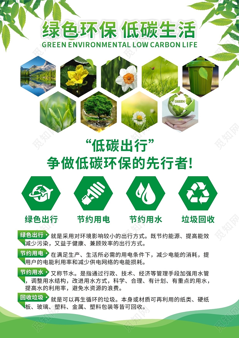 綠色簡(jiǎn)約環(huán)保生活 低碳出行與環(huán)保咨詢服務(wù)